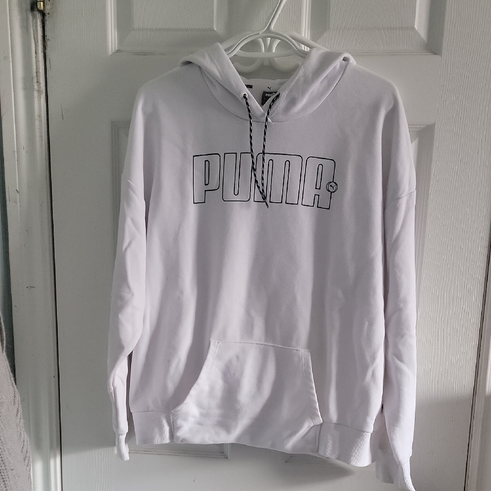 PUMA Womens White Hoodie